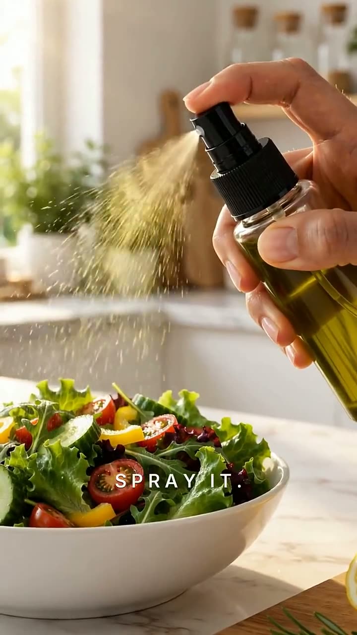 The 2-in-1 oil sprayer being used in the kitchen