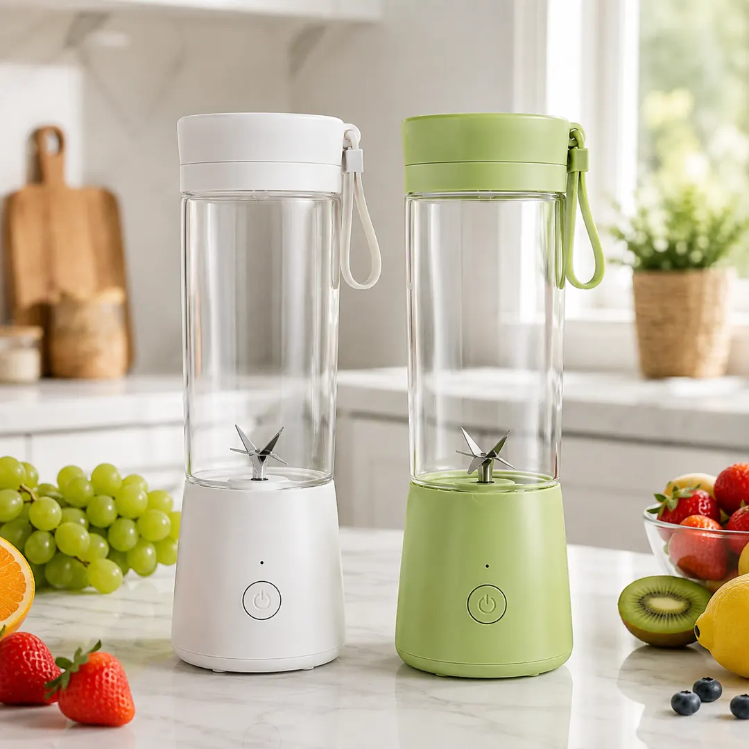 Portable blender on a kitchen counter